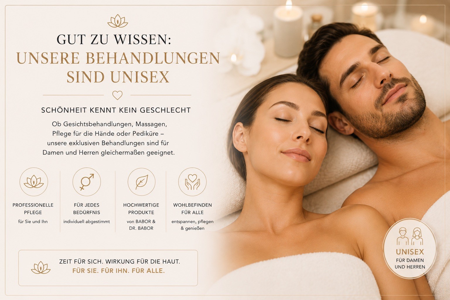 Professionelle Unisex-Gesichtsbehandlungen und Beauty-Anwendungen für Damen und Herren bei BABOR by Karin Hamann – individuelle Pflege für jedes Hautbedürfnis in Hamburg.