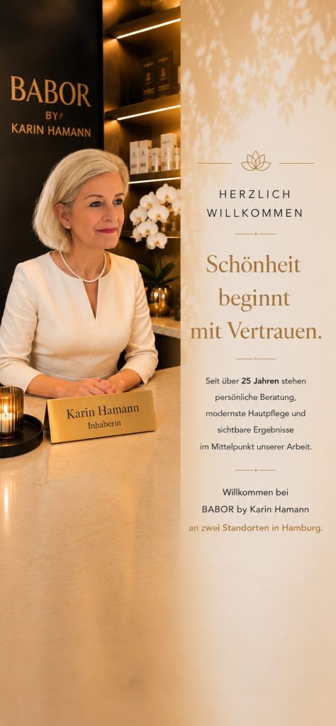 Karin Hamann am Empfang von BABOR by Karin Hamann in Hamburg